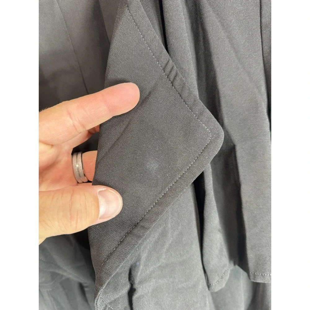 Romeo Juliet Couture Jacket Womens Large Black Long Open Front Drape Lightweight